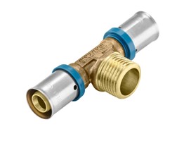 Trójnik zaprasowywany 16x1/2" gwint zewnętrzny szczęka U